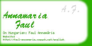 annamaria faul business card