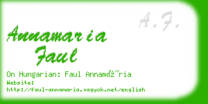 annamaria faul business card